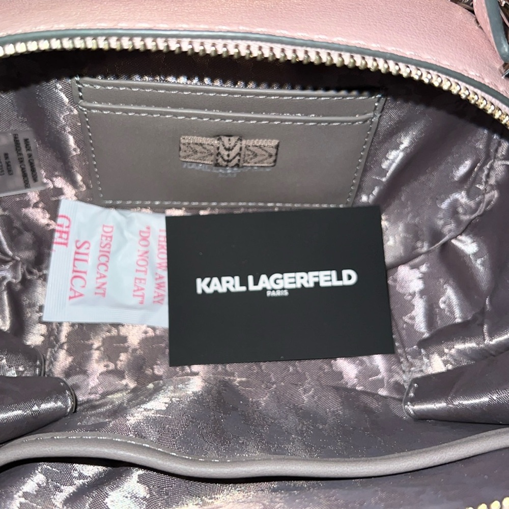 Karl Lagerfeld Pink Oval Crossbody Bag Blush Color - Picture 12 of 17